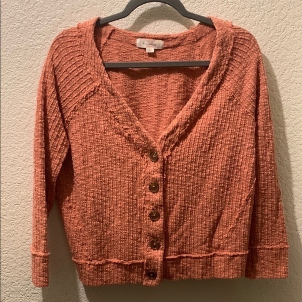 Women's Cozy Knit Cardigan Sweater - Rust - Picture 1 of 8
